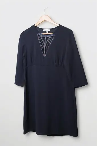 [N16-P5] Robe bleu marine sequin coloré - Taille L/40